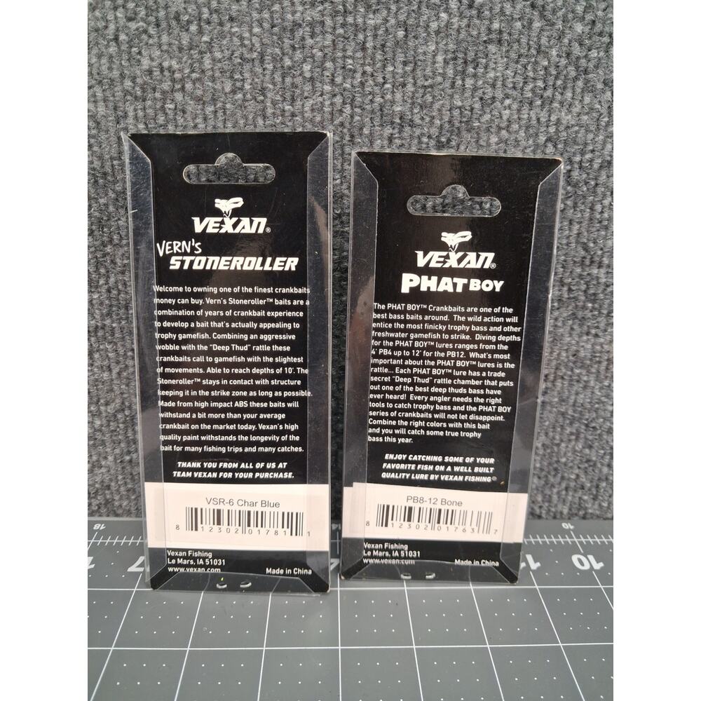 Lot Of 2 Vexan Deep Thud Crankbaits 1/2 OZ Verns Stoneroller Phatboy NEW - Picture 2 of 2